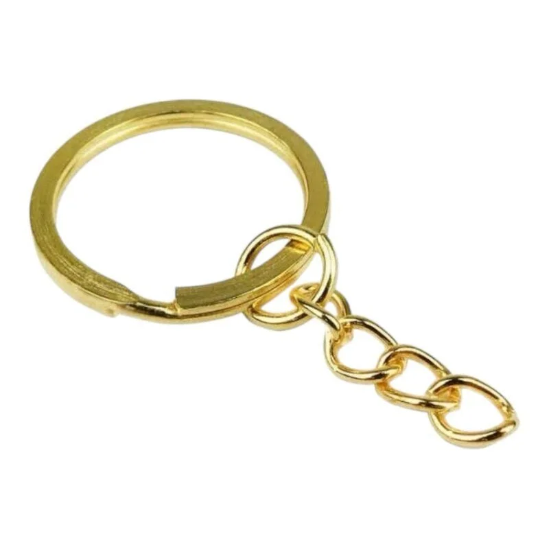 25MM Anahtarlık Zinciri ALTIN 100 lü Paket