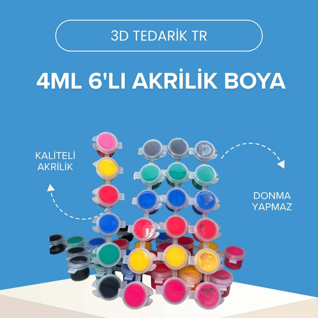 4ml Akrilik Boya 6lı